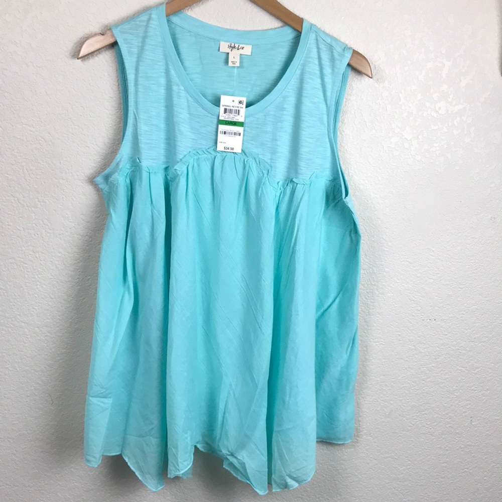 Style & Co  Womenś Blouse Size Large  Refreshing Teal